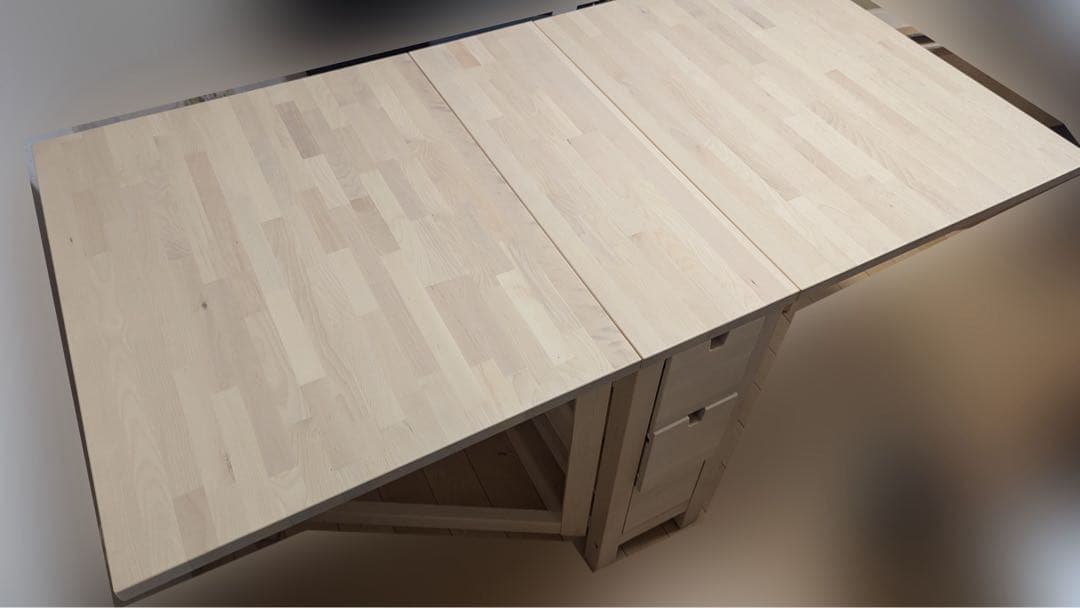 【のんきもの】IKEA ノールデンNORDENゲートレッグテーブル バーチ