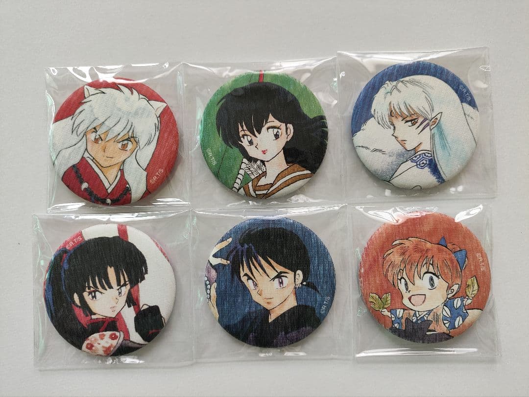 [1]犬夜叉 和紙 缶バッジ