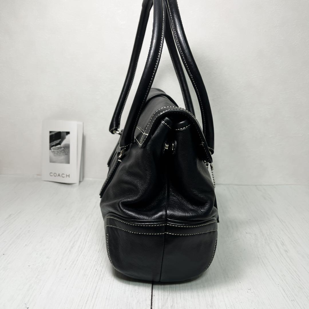 COACH ハンドバッグ　ステッチ ベルト ソーホー レザー 金具 肩掛け