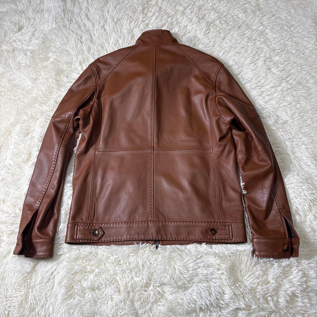 極美品✨MEN'S BIGI メンズビギ　シングルライダースジャケット　羊革