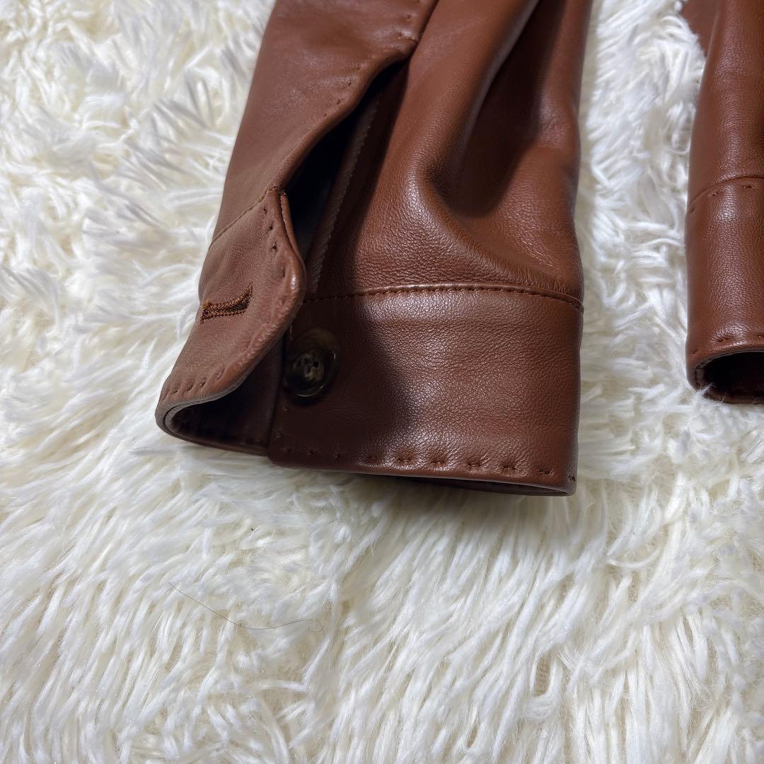 極美品✨MEN'S BIGI メンズビギ　シングルライダースジャケット　羊革