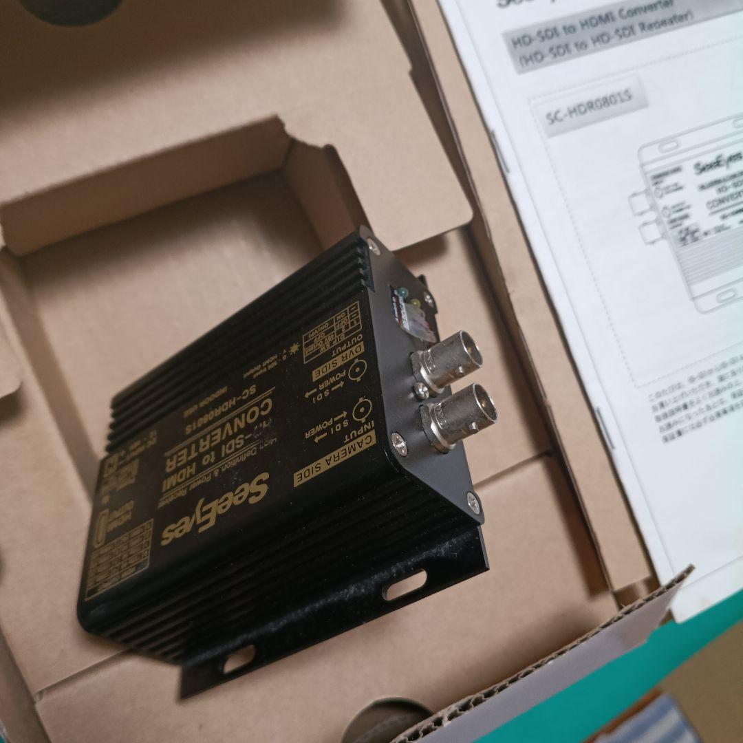 HD-SDI監視カメラ用HD-SDI→HDMI変換器/電源供給器+付属品