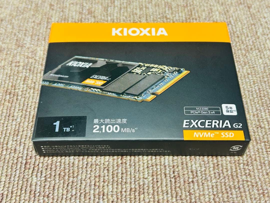 東芝 KIOXIA 1TB m.2 NVMe SSD 自作PC ゲーミングPC