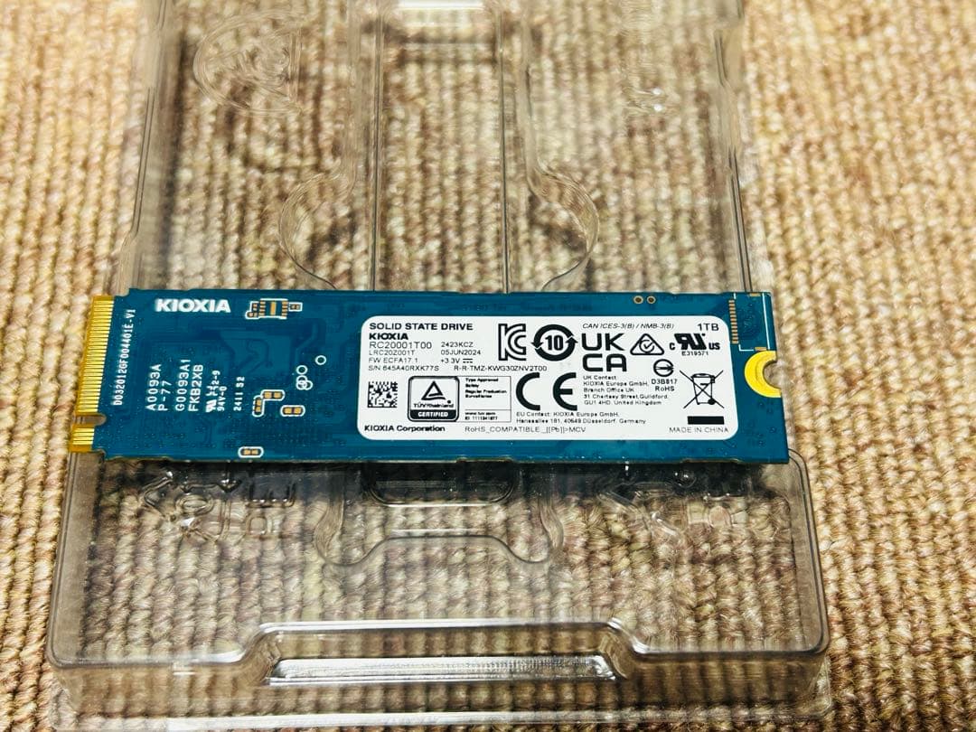 東芝 KIOXIA 1TB m.2 NVMe SSD 自作PC ゲーミングPC