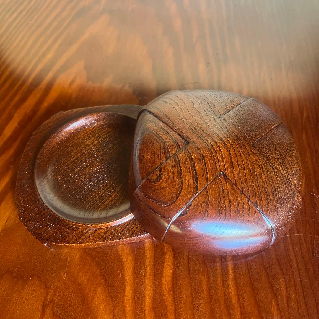 欅拭漆合子 香合 小物入れ