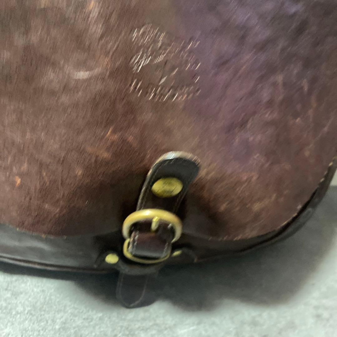 【✨希少✨】イルビゾンテ ロゴ刻印 ショルダーバッグ レザー 茶色