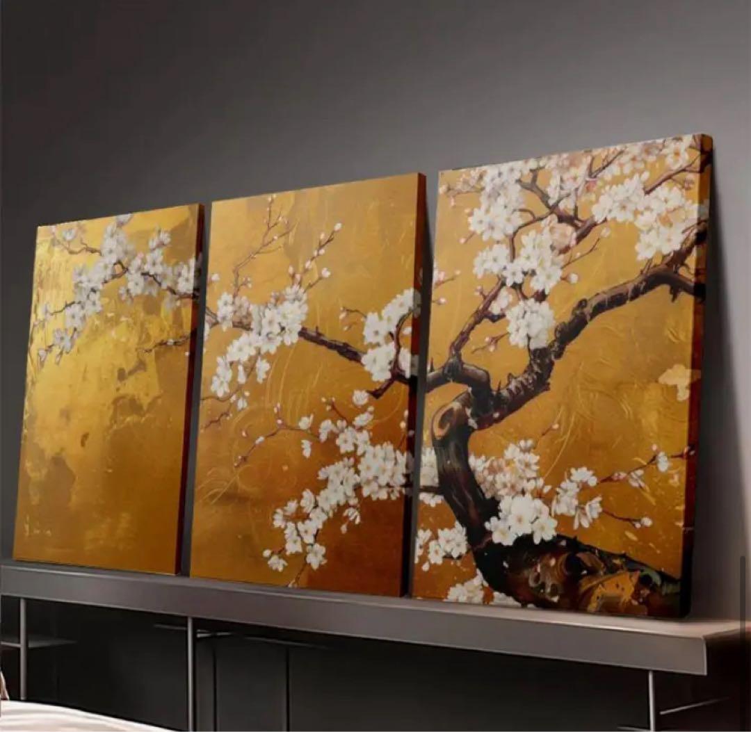 残り1セットのみ⭐︎オススメ品です⭐︎桜をモチーフにしたキャンバスアートの3枚セット