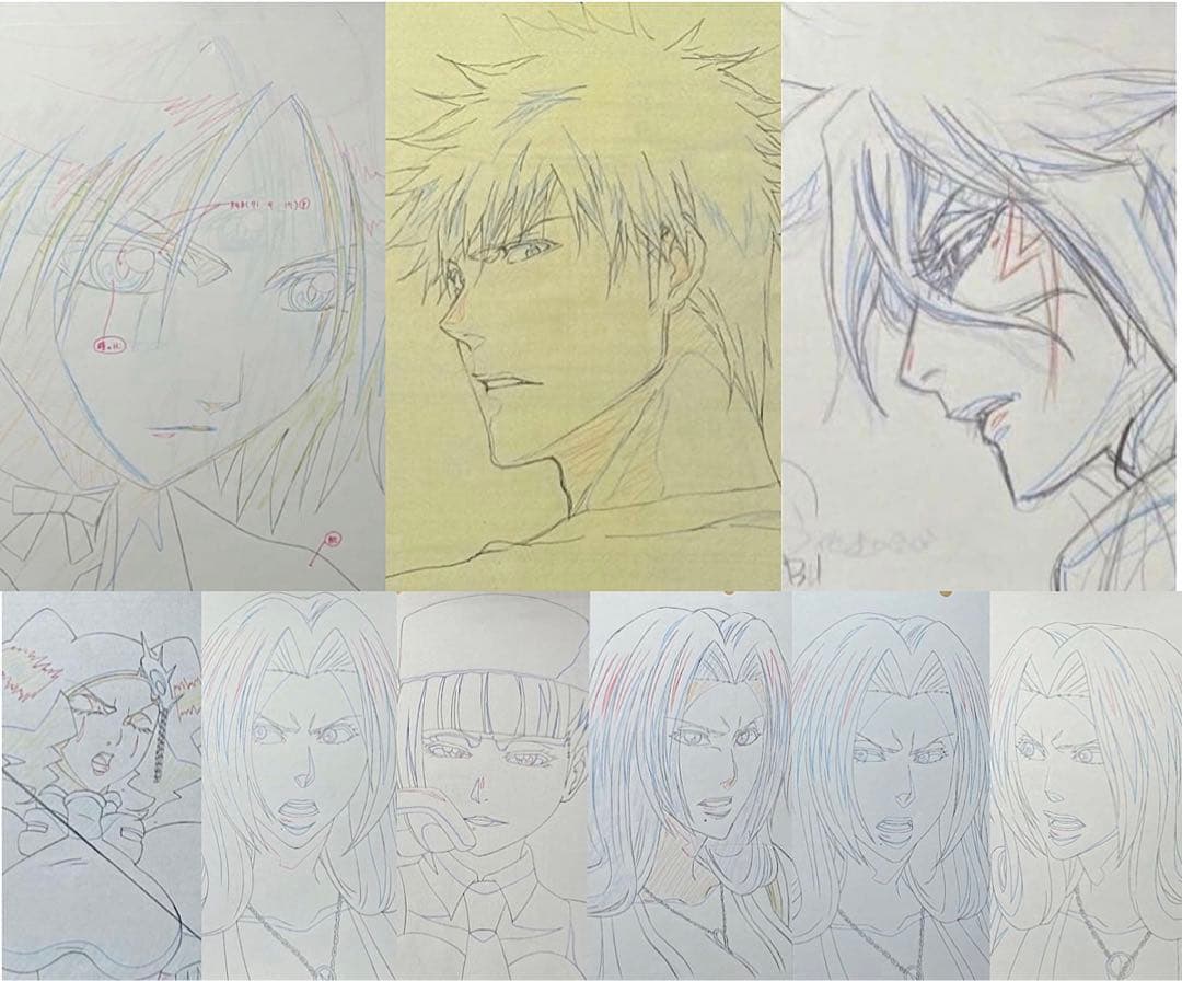 BLEACH セル画　黒崎一護　夜一　松本乱菊　ハリベル　チルッチ　リルカ