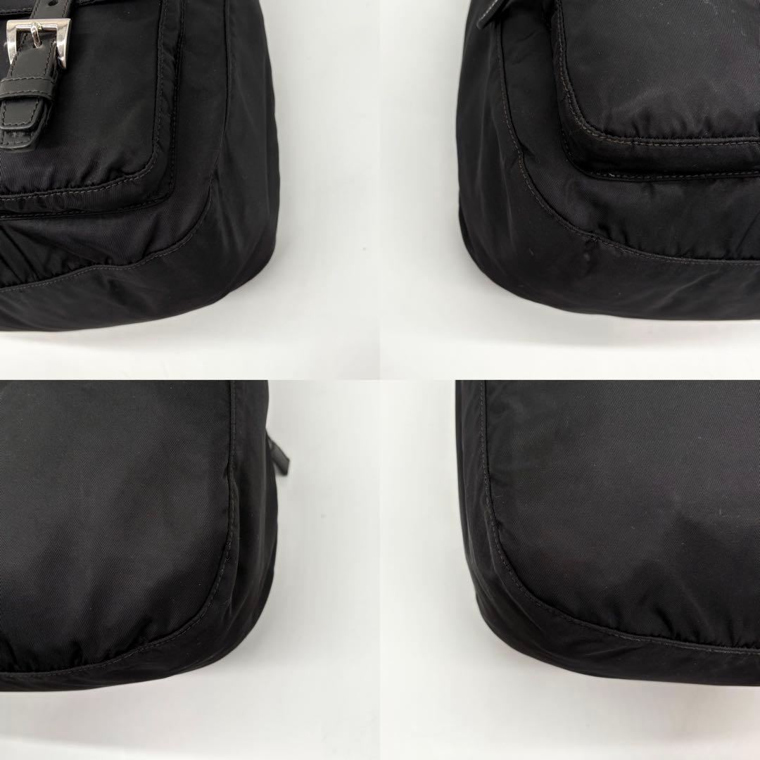 【極美品】プラダ ショルダーバッグ 三角ロゴ ナイロン 黒 BT0523