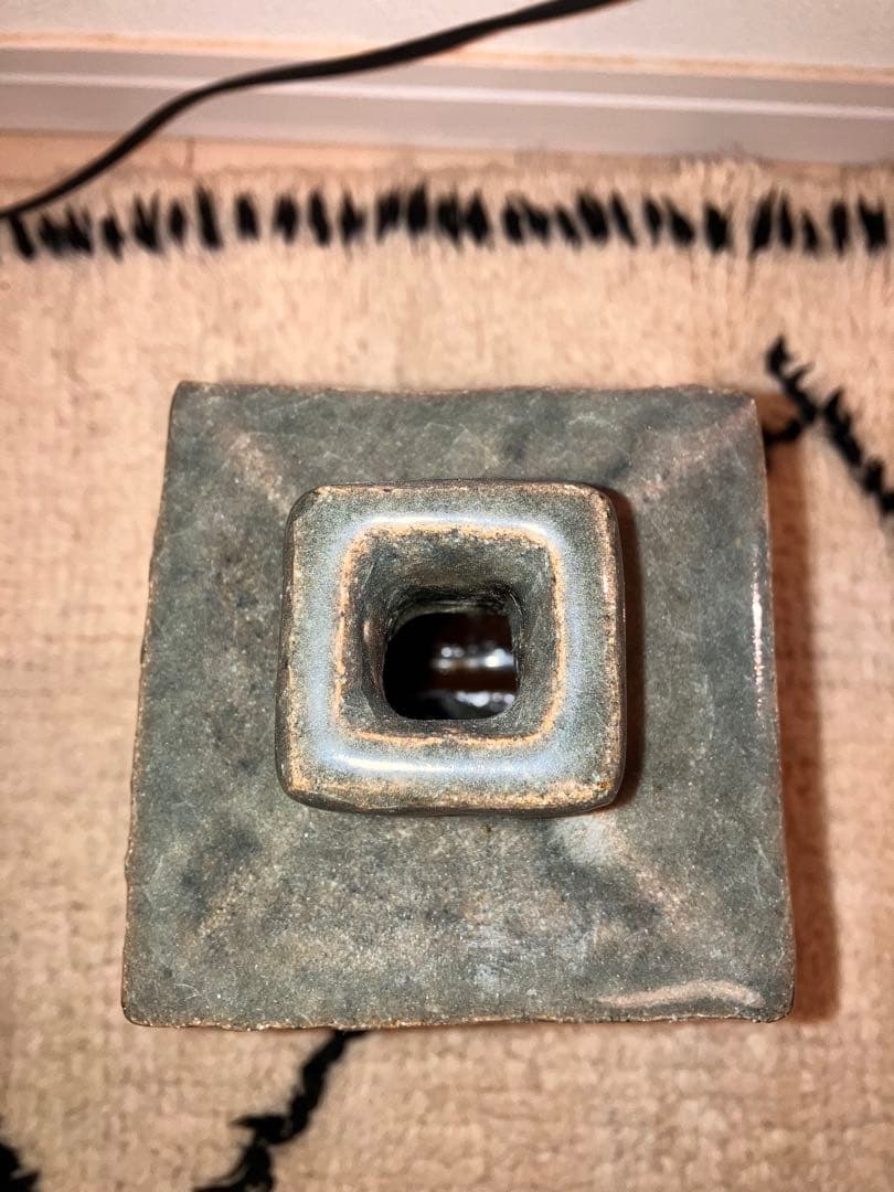 武内晴二郎　花瓶　呉須釉　河井寛次郎　森山窯　民藝　沖塩明樹