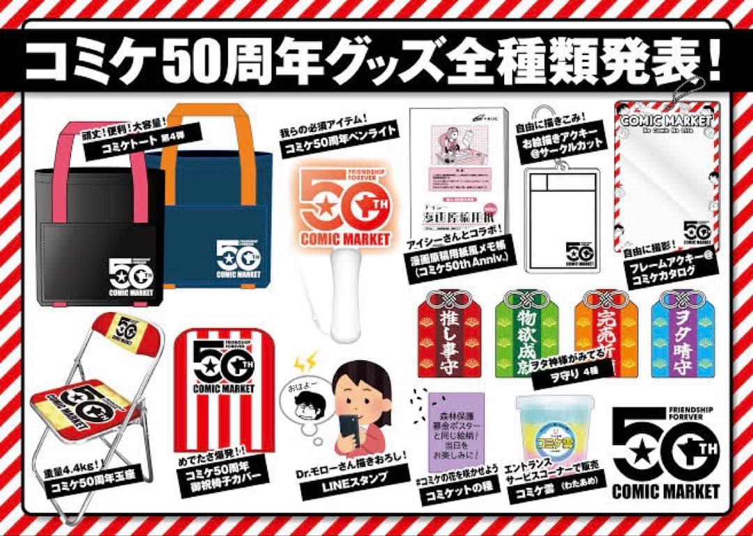 【全4種】コミケ50周年記念 ヲ守り コンプリートセット お守り 新品