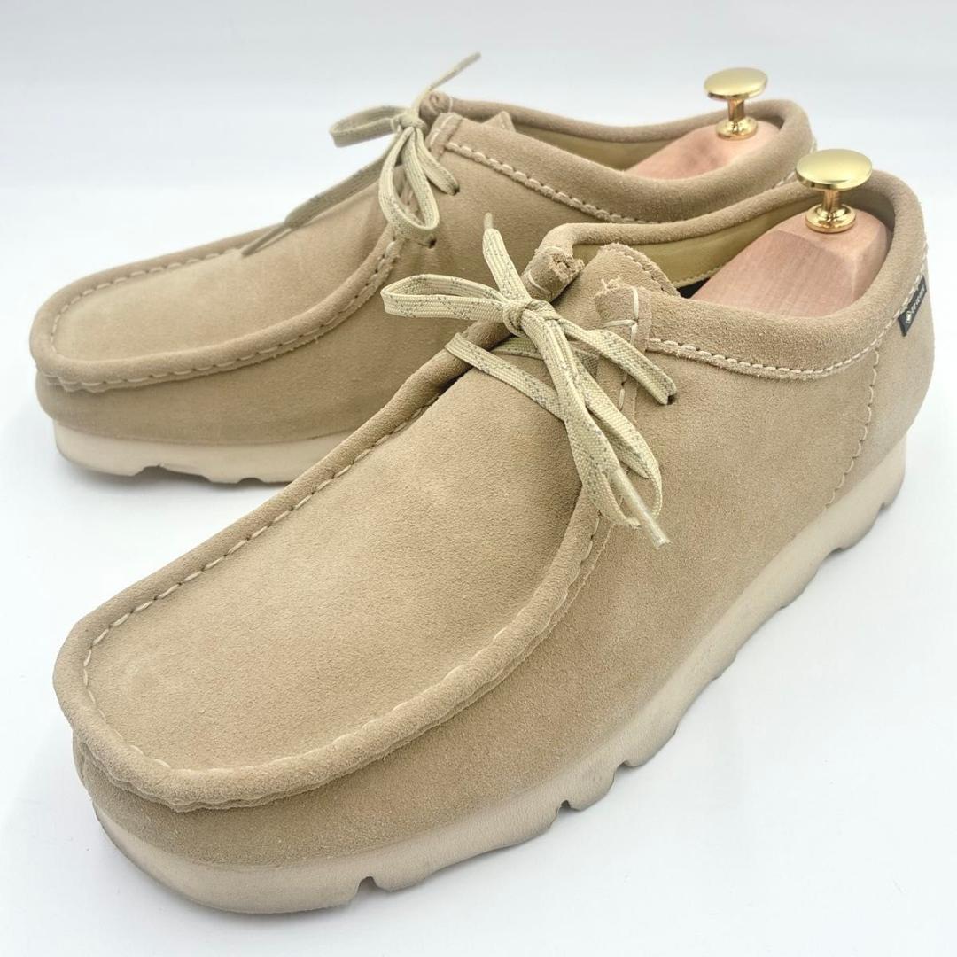 フトシ　クラークス ワラビー ゴアテックス スエード メープル ベージュ