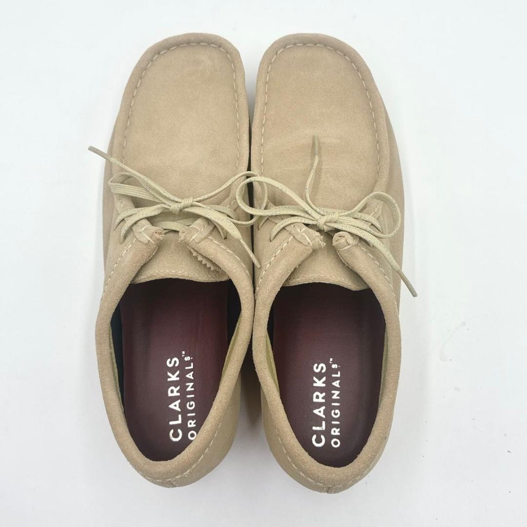 フトシ　クラークス ワラビー ゴアテックス スエード メープル ベージュ