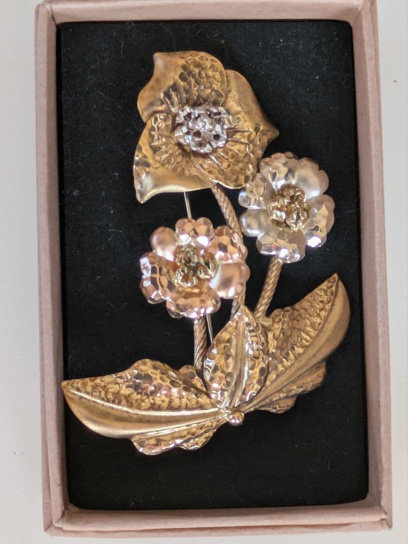 専用　イタリア製K18の３色ブローチ