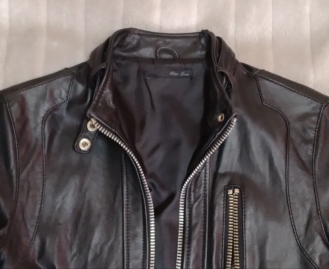 【本革】シングルジャケット 黒