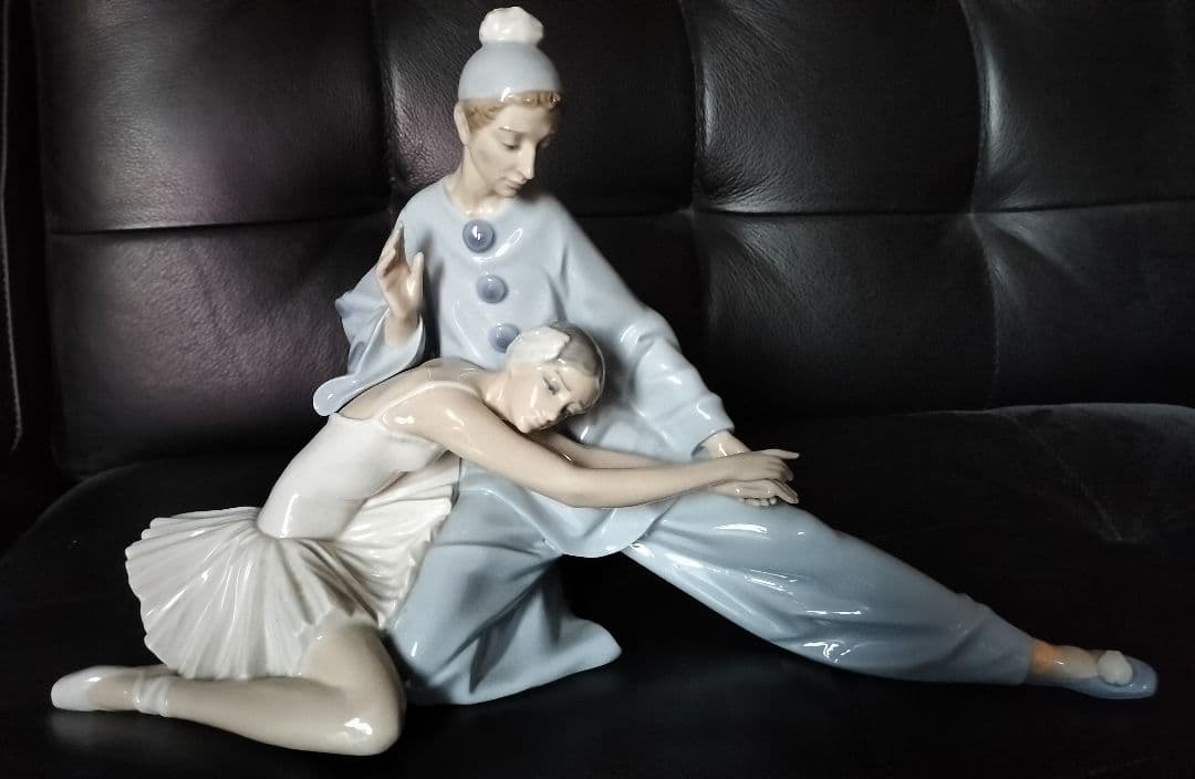 LLADRO　リヤドロ　道化師とバレリーナ