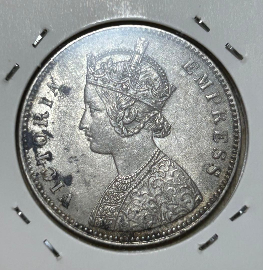 アルワール藩王国　ルピー銀貨　未使用