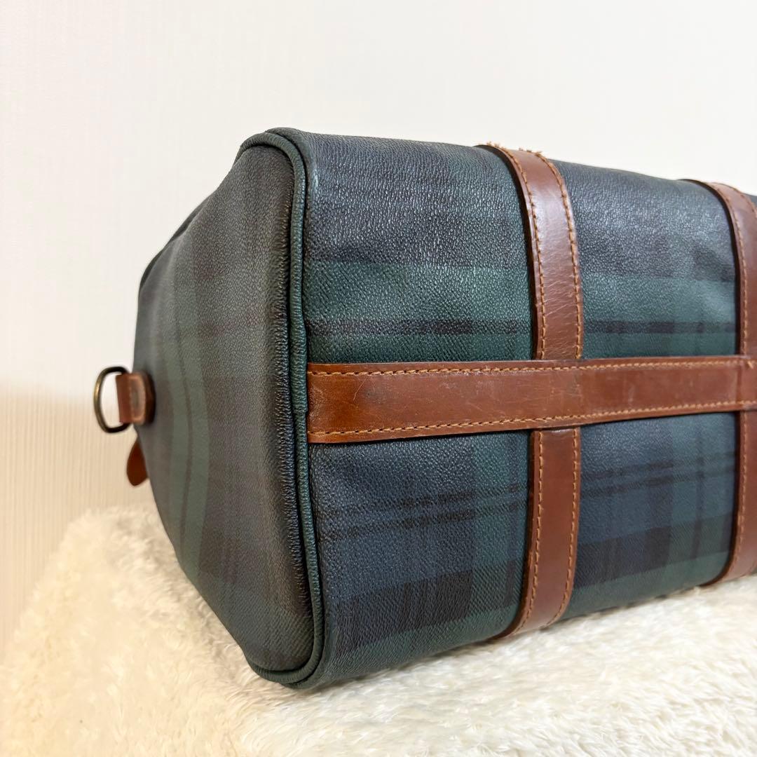 美品　ポロラルフローレン　ボストンバッグ　ミニ ブラックウォッチ　チェック　希少