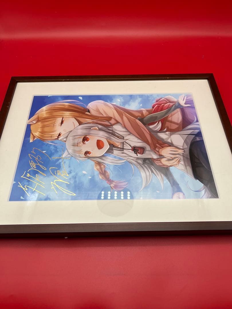 『新説 狼と香辛料 狼と羊皮紙』支倉凍砂 ＆文倉十箔押しサイン入り 複製原画