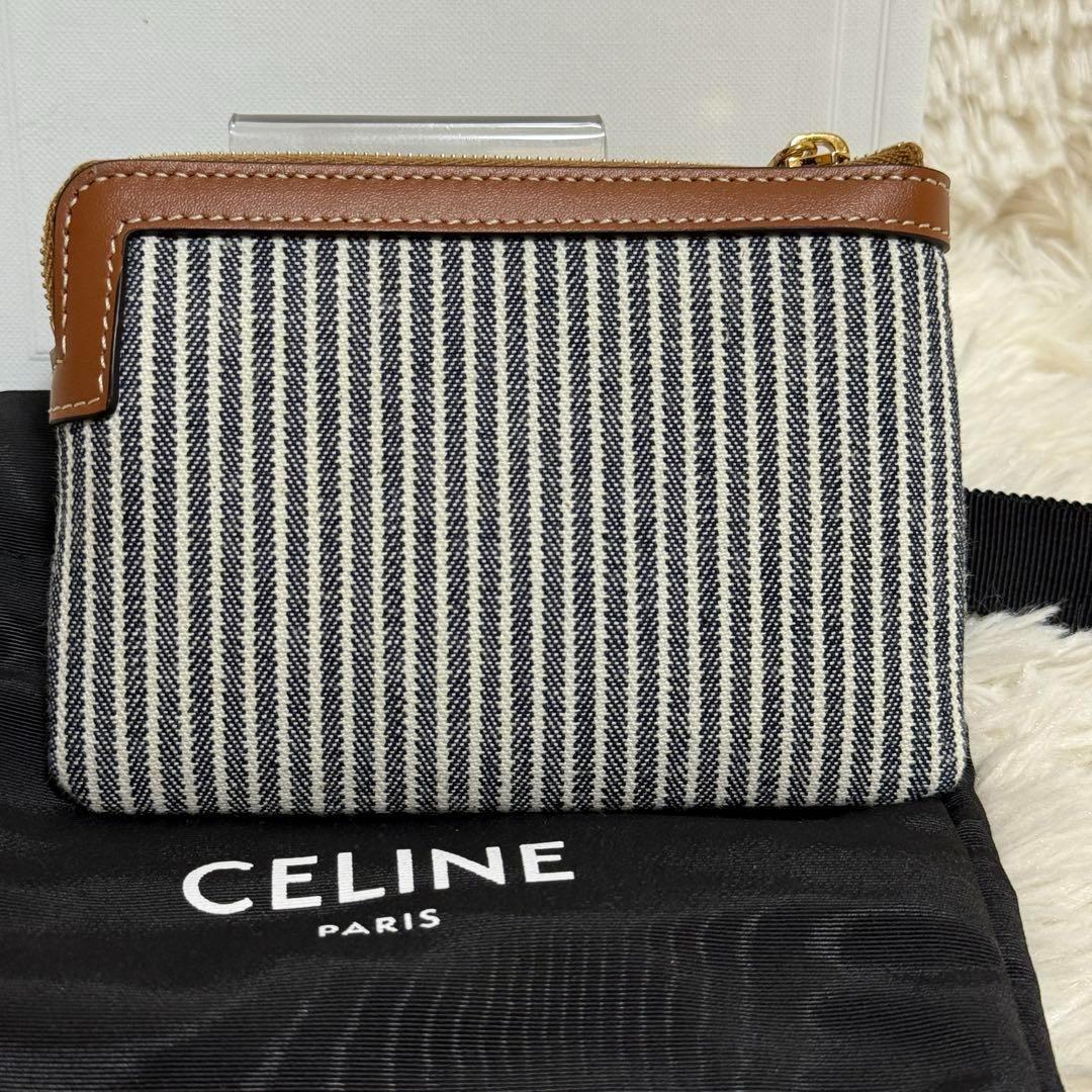 【未使用】セリーヌ　デニム　&カードポーチ　キーリング付き