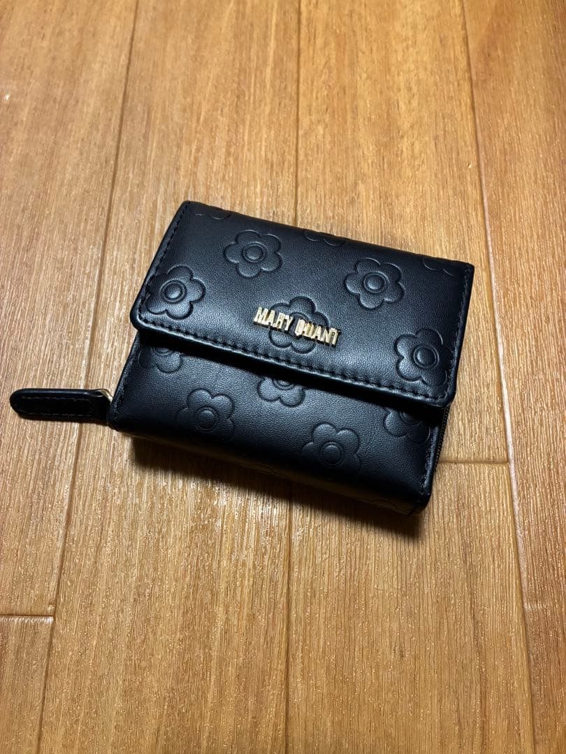MARY QUANT ブラック 三つ折り財布