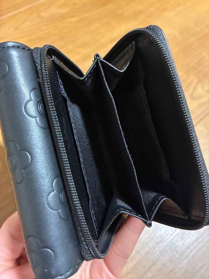 MARY QUANT ブラック 三つ折り財布