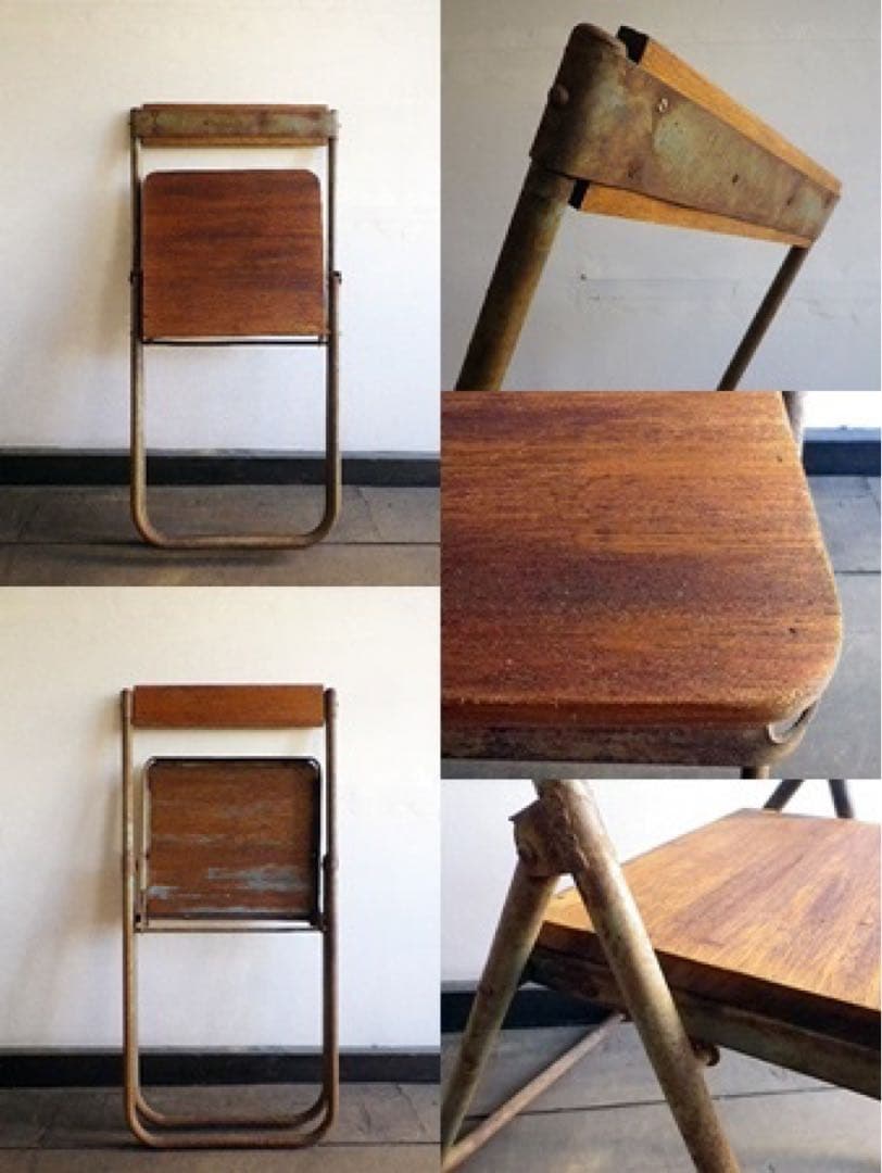 アンティーク 木製フォールディングチェア