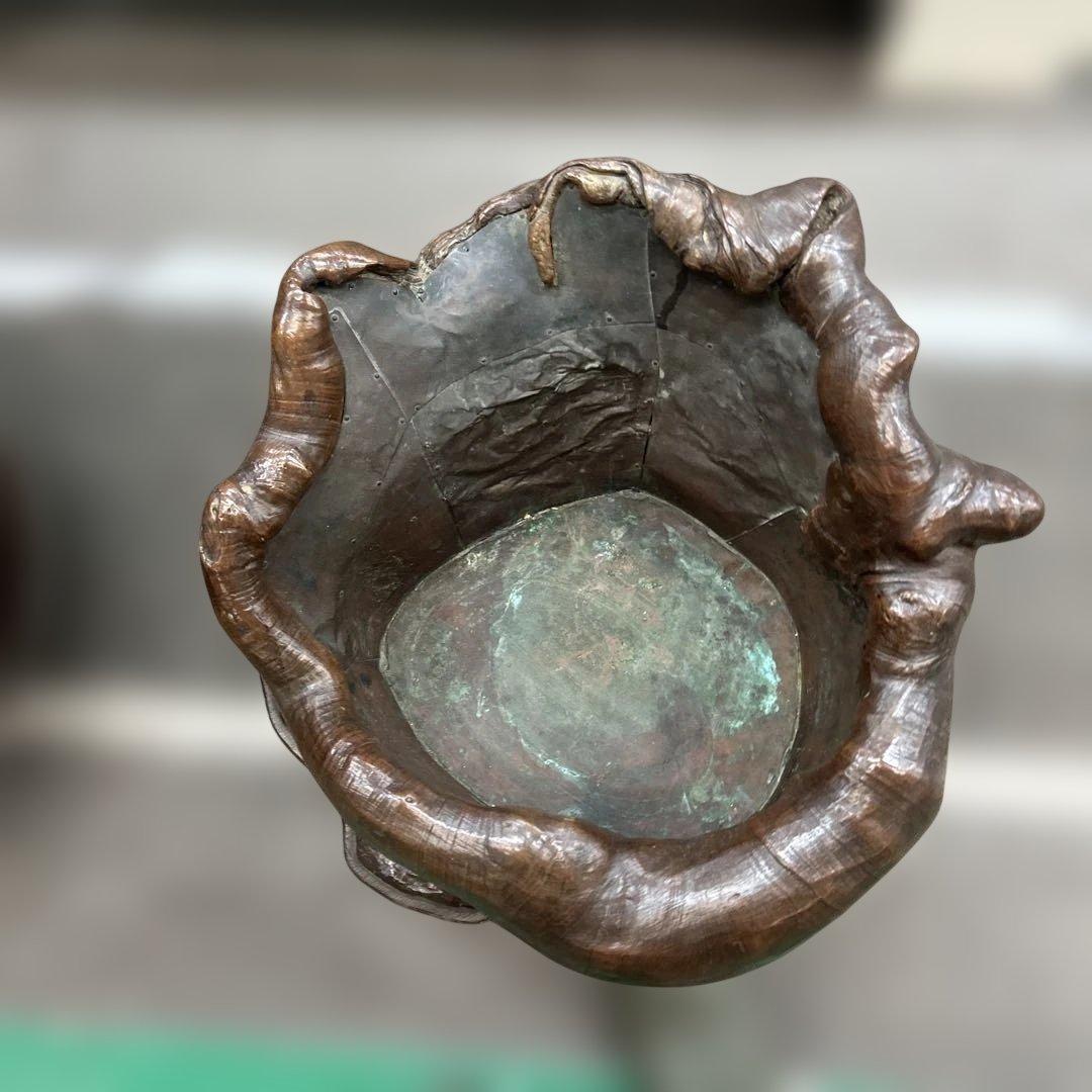 希少 逸品 切り株 火鉢 一点物？　古美術 激レア品 アンティーク 骨董品