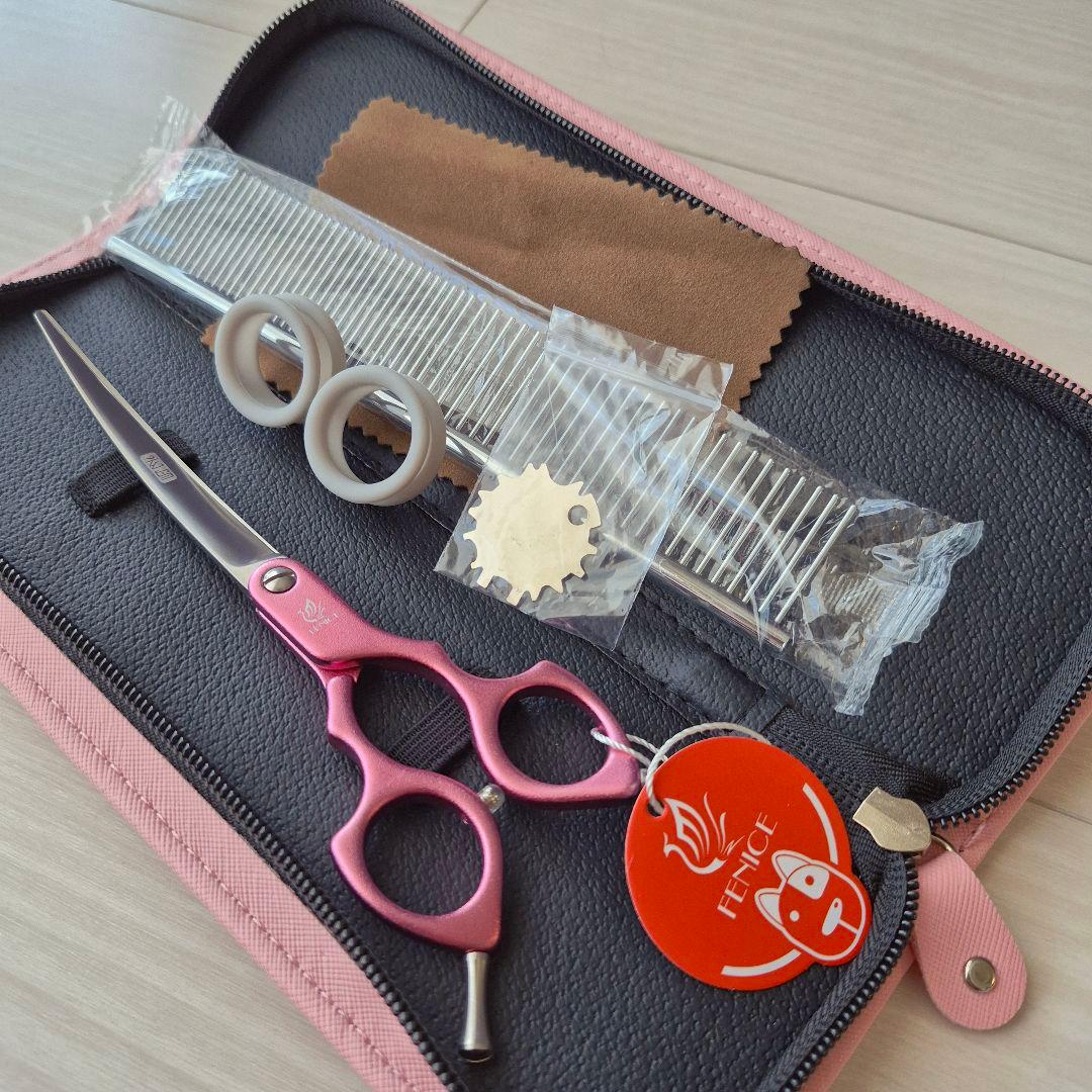 新品★フェニーチェ 6.5in★軽量アルミ カーブシザー★軽量トリミングシザー