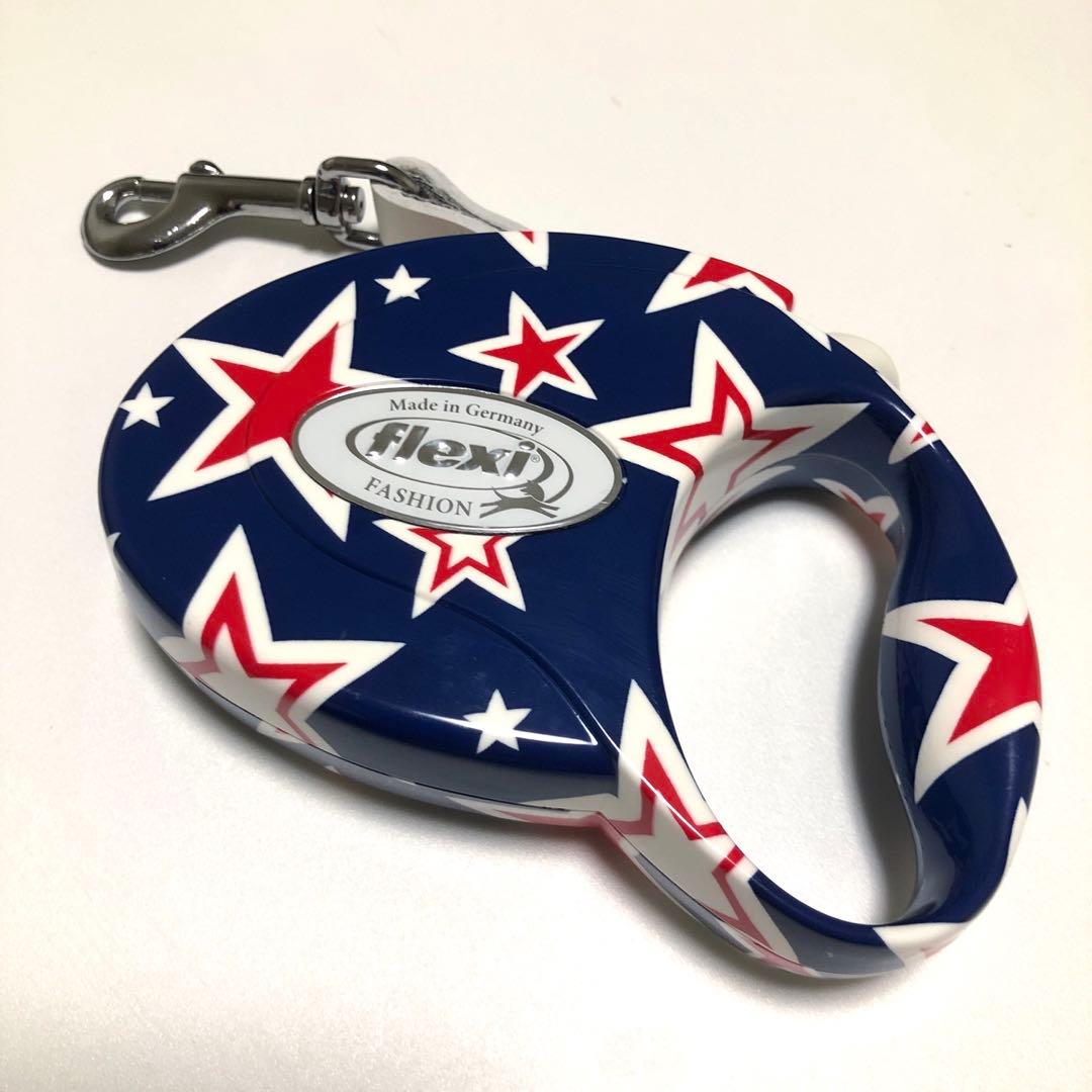 希少 flexi フレキシリード 3mリード 星柄 犬 ペット ブルー S
