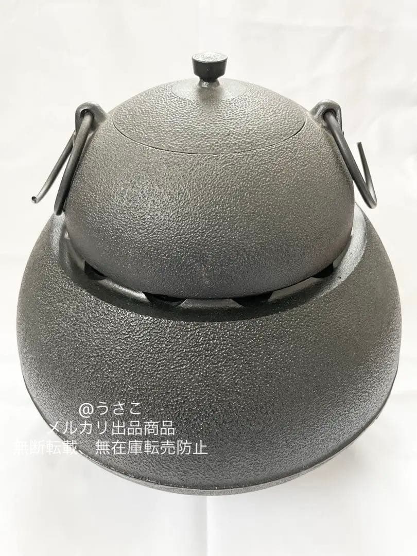 【未使用】 池永鉄工 南部鉄瓶 鋳鉄製 黒い茶釜 直火 電気火 兼用