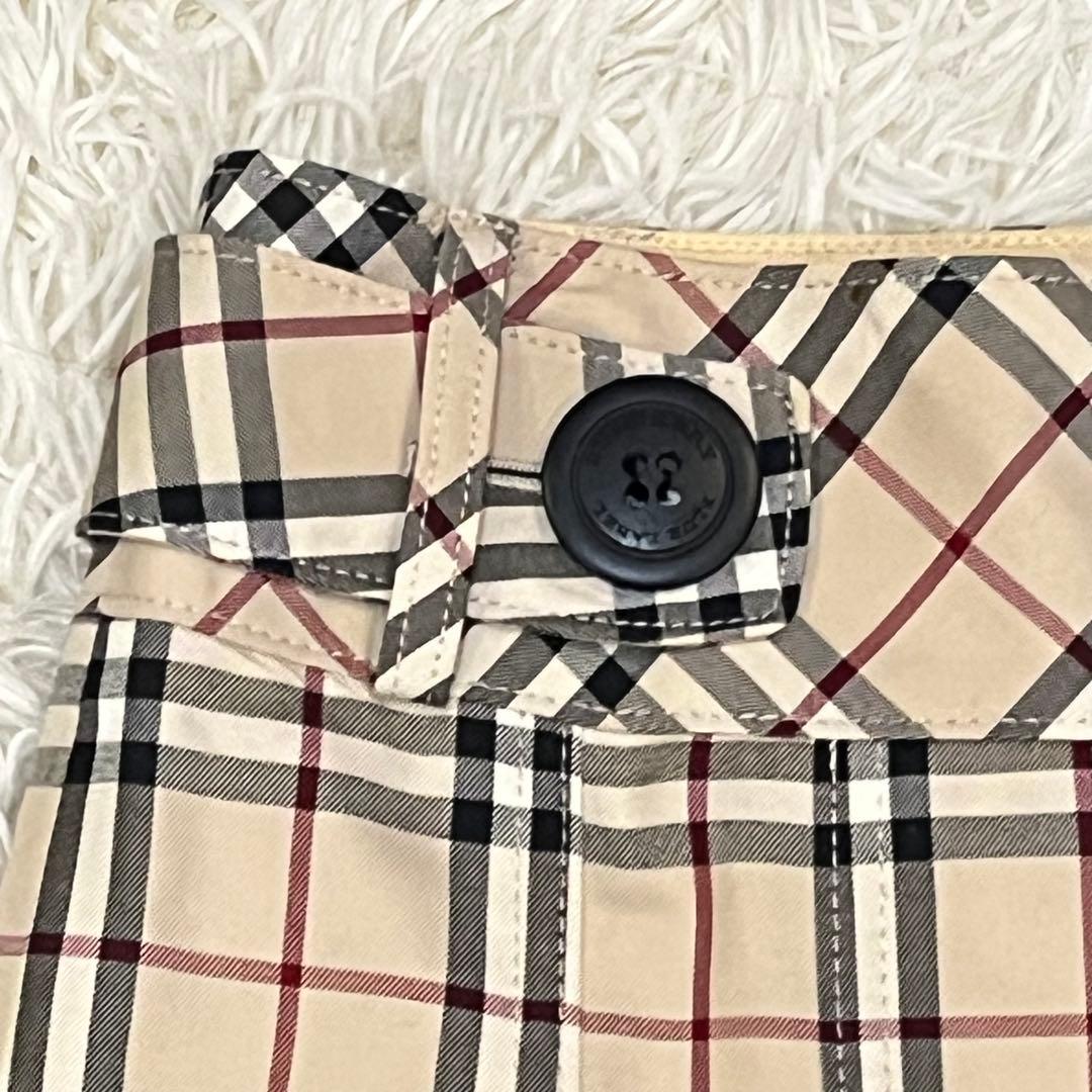 BURBERRY BLUELABELノバチェック　プリーツヒダスカート膝丈ベルト