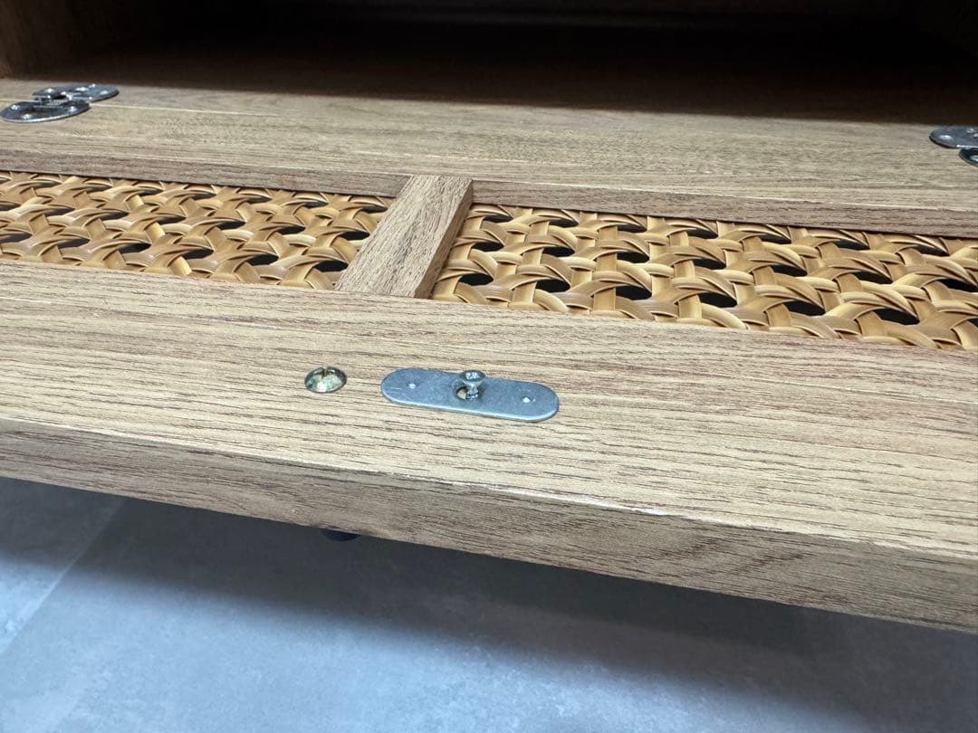 LOWYA ラタン調 テレビボード スチール脚