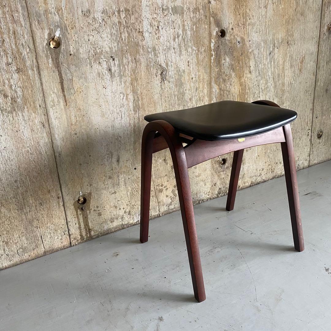 秋田木工　スタッキングスツール 剣持勇　ヴィンテージ　アンティーク　黒