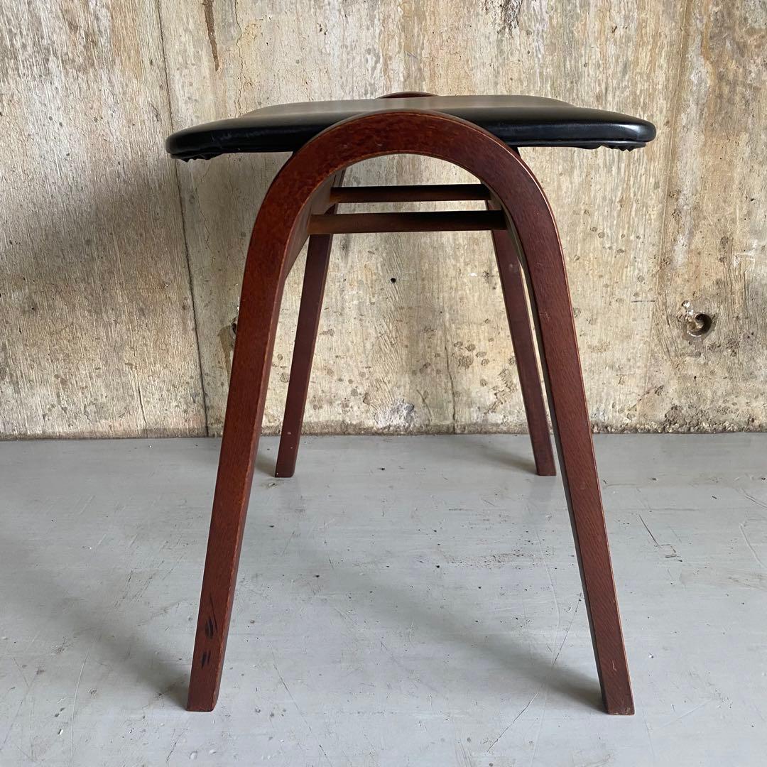 秋田木工　スタッキングスツール 剣持勇　ヴィンテージ　アンティーク　黒