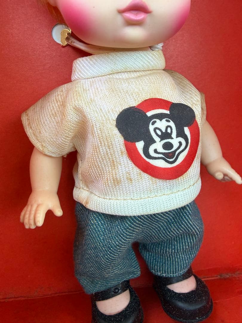 60s Disneyland マウスケティア人形 箱付 24cm 高級ビンテージ