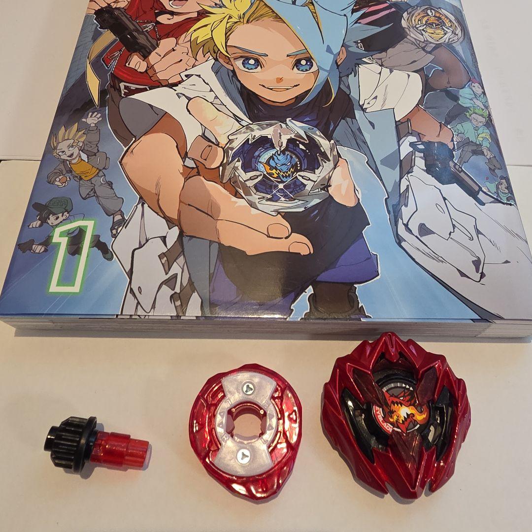 ベイブレードX　ドランバスターメタルコートレッド&ドランソードメタルコートブルー