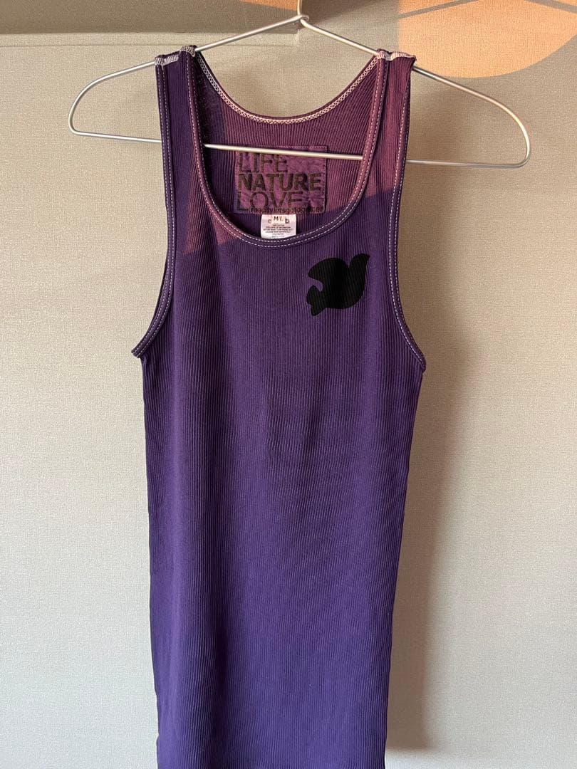 キムタク着 FREECITY タンクトップ 私物 パープル Lサイズ