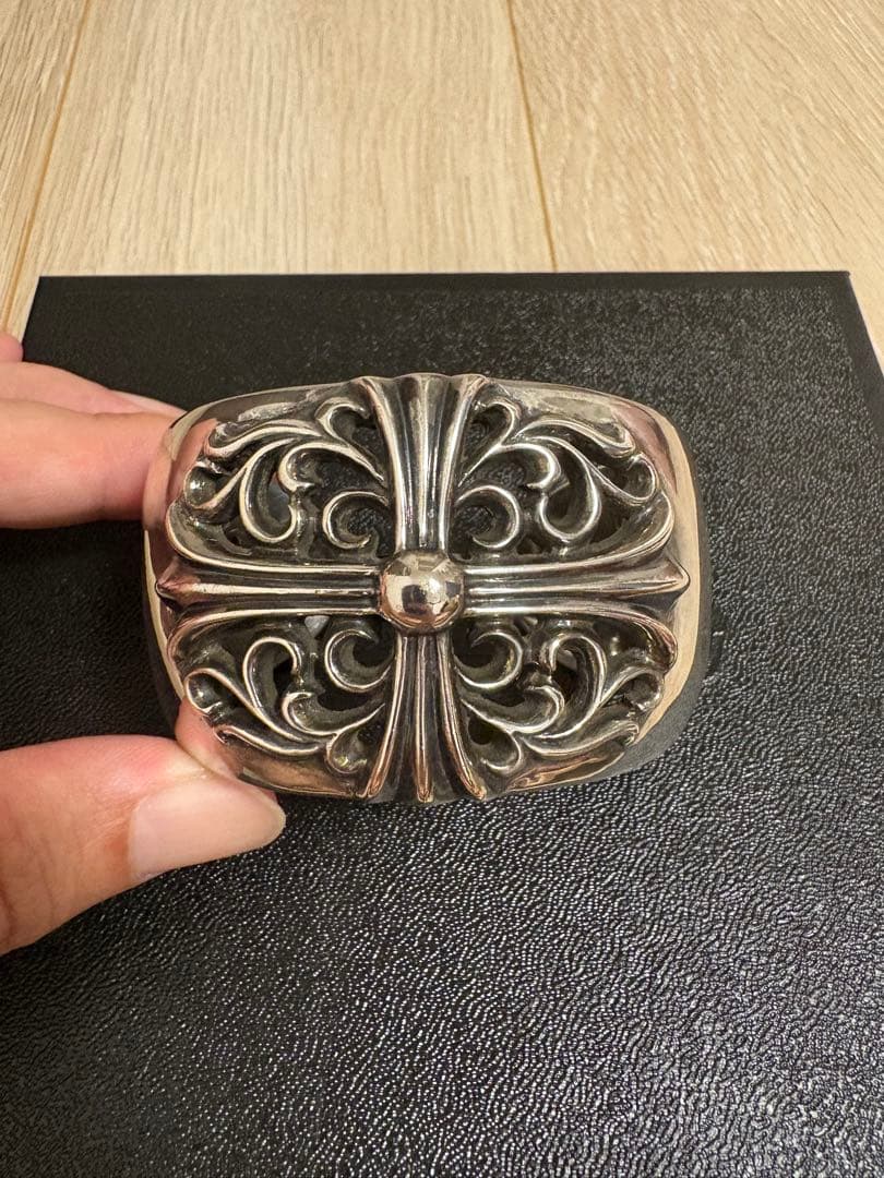 クロムハーツ　フローラルクロス　ワイドカフ　バングル