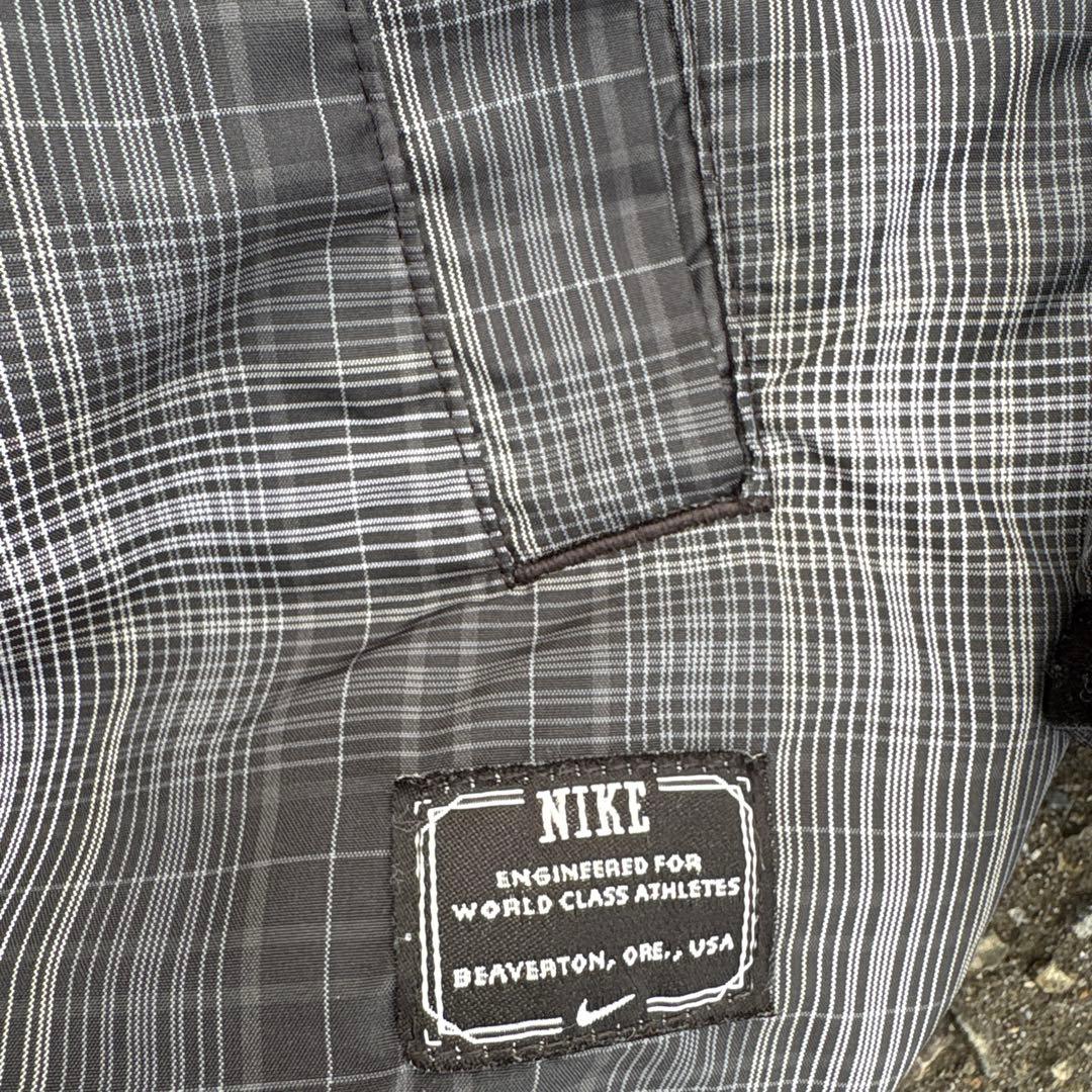 90s Nikeフード付きチェックジャケット　リバーシブル