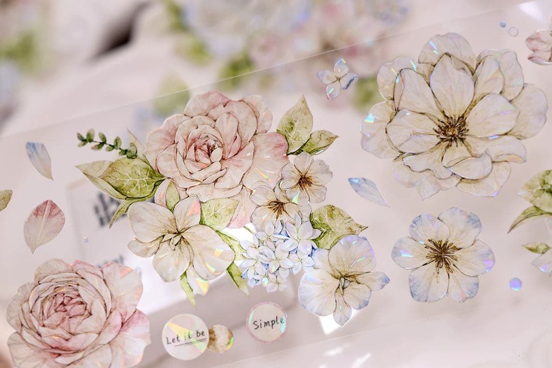 小白家文創《甜梦蓝》海外マスキングテープ　マステ 【2523】