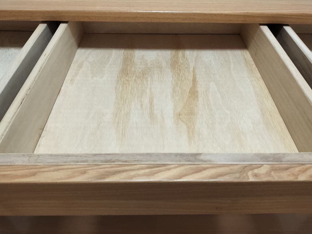 【値下げ】パソコンデスク タモ材 155cm幅