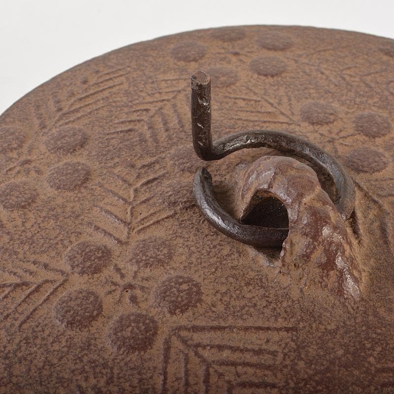 茶道具　嘉山工房　横倉嘉山作　銀摘　山吹文真形釜　替蓋付　共箱　M　R6727B