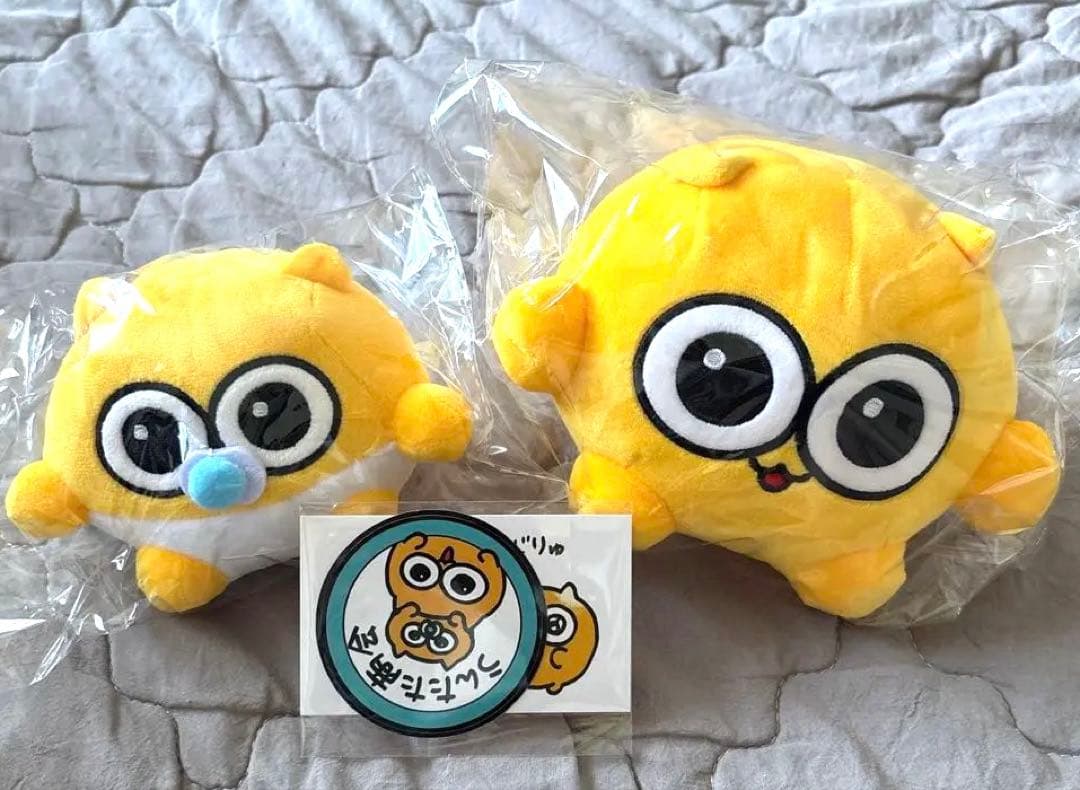 うんたねこ・ベビぬいぐるみ2個セット　ステッカー付き