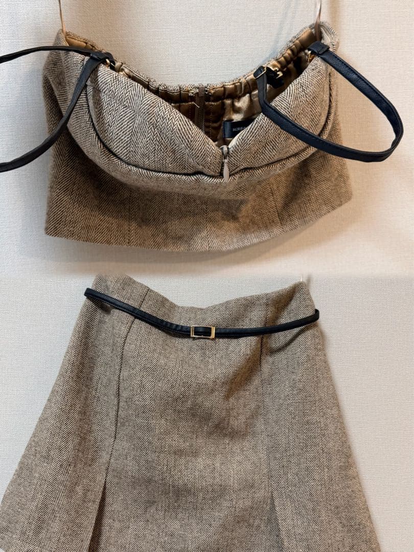 ROBE de FLEURS Glossy ブラウン キャバドレス