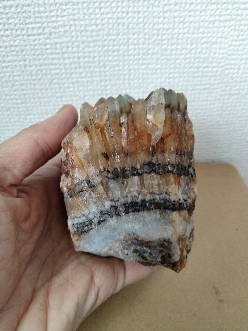 秋田県荒川鉱山緑水晶　123 国産天然緑水晶 （緑泥石インクルージョン）