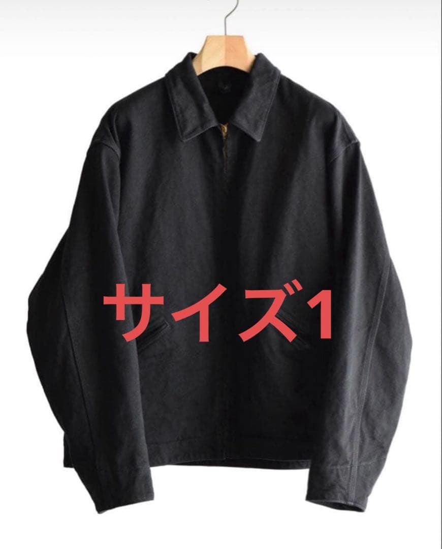 COMOLI 26SS ブラックデニム ジップショートジャケット サイズ1