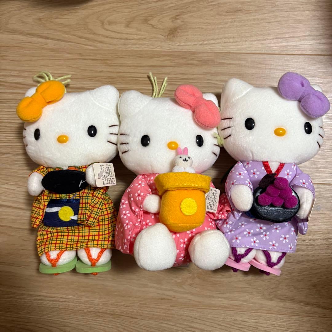 キティちゃん ミミィ お月見キティ ぬいぐるみ 3個セット