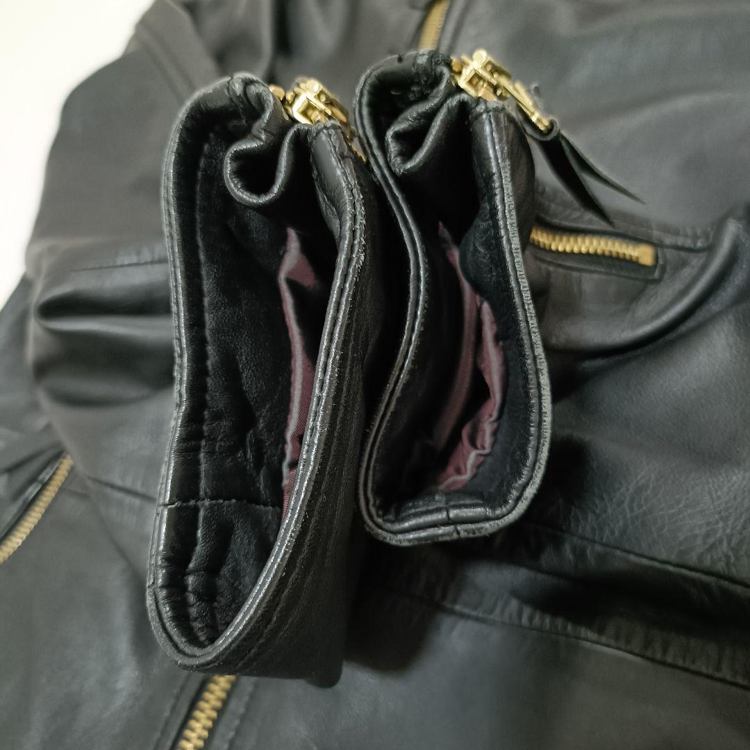 【美品】duffer DUFFER シングルライダース　ラムレザー　ジャケット