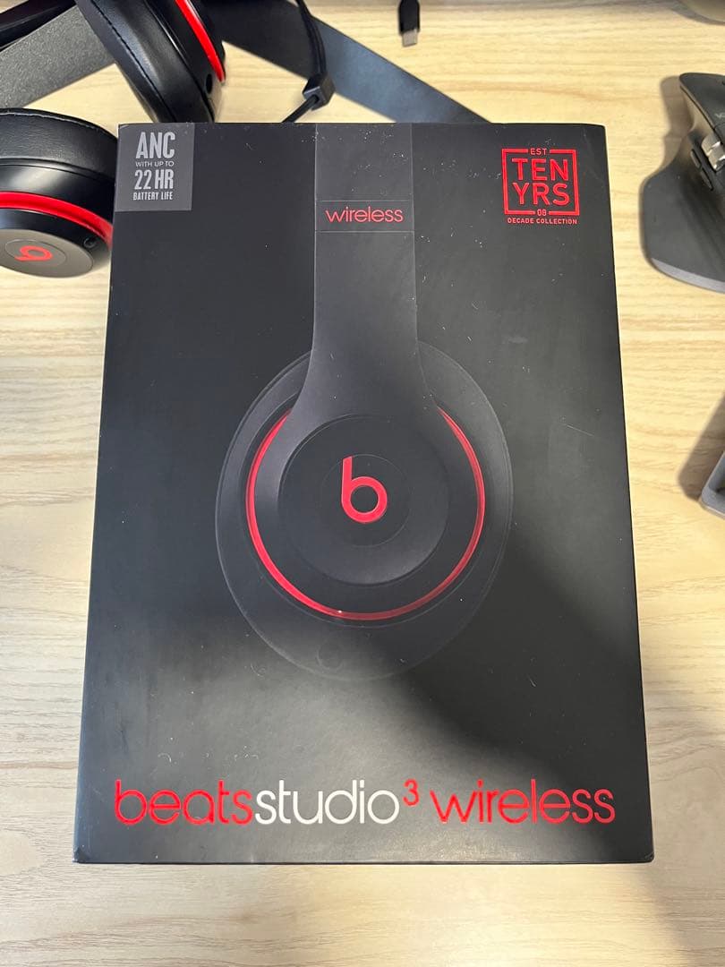Beats Studio3 Wireless ヘッドフォン レッド 10年